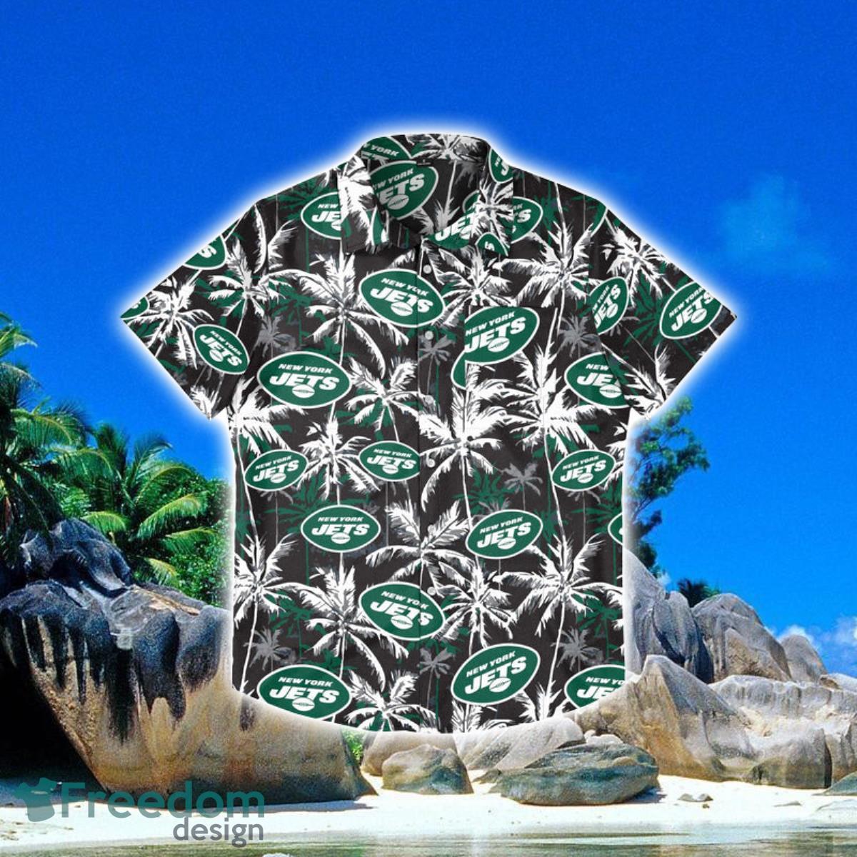 New York Jets NFL Mens Victory Vacay Hawaiian Shirt - Freedomdesign