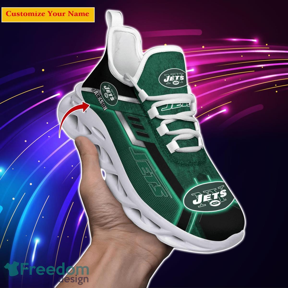 New York Jets NFL Custom Name Max Soul Shoes Impressive Gift For Men Women Fans Product Photo 1