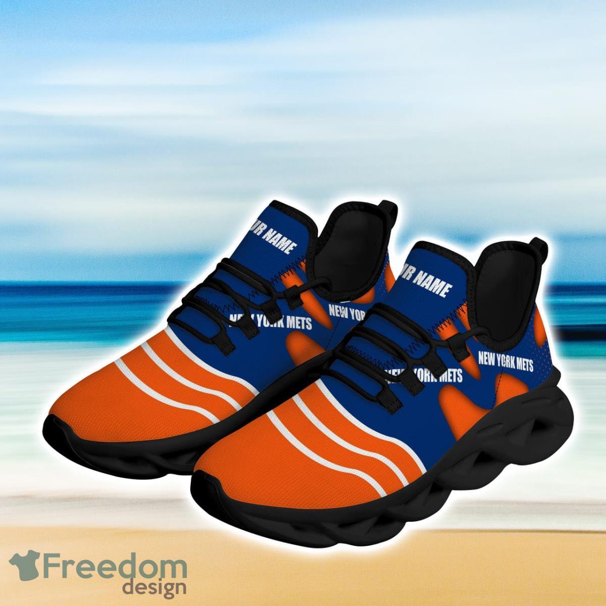 New York Mets Baseball Max Soul Sneakers Running Sport Shoes Custom Name Product Photo 2