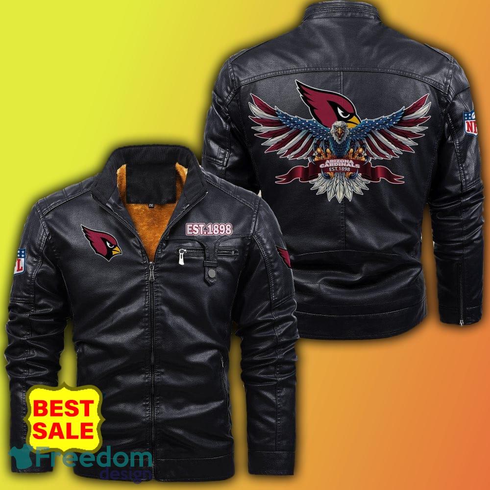 NFL Arizona Cardinals Leather Jacket Hat Men And Women For Fans Gift -  Freedomdesign