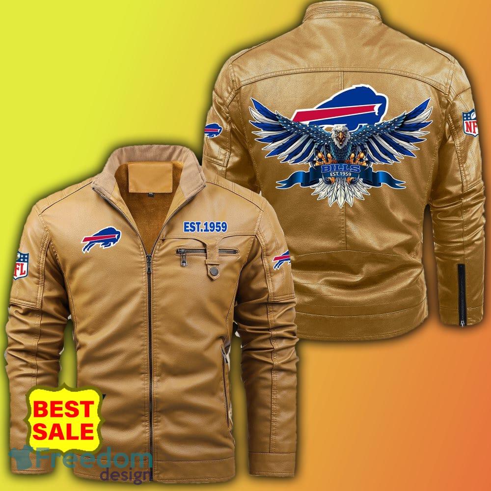 Buffalo Bills Logo NFL Design 8 Leather Jacket For Men And Women -  Freedomdesign