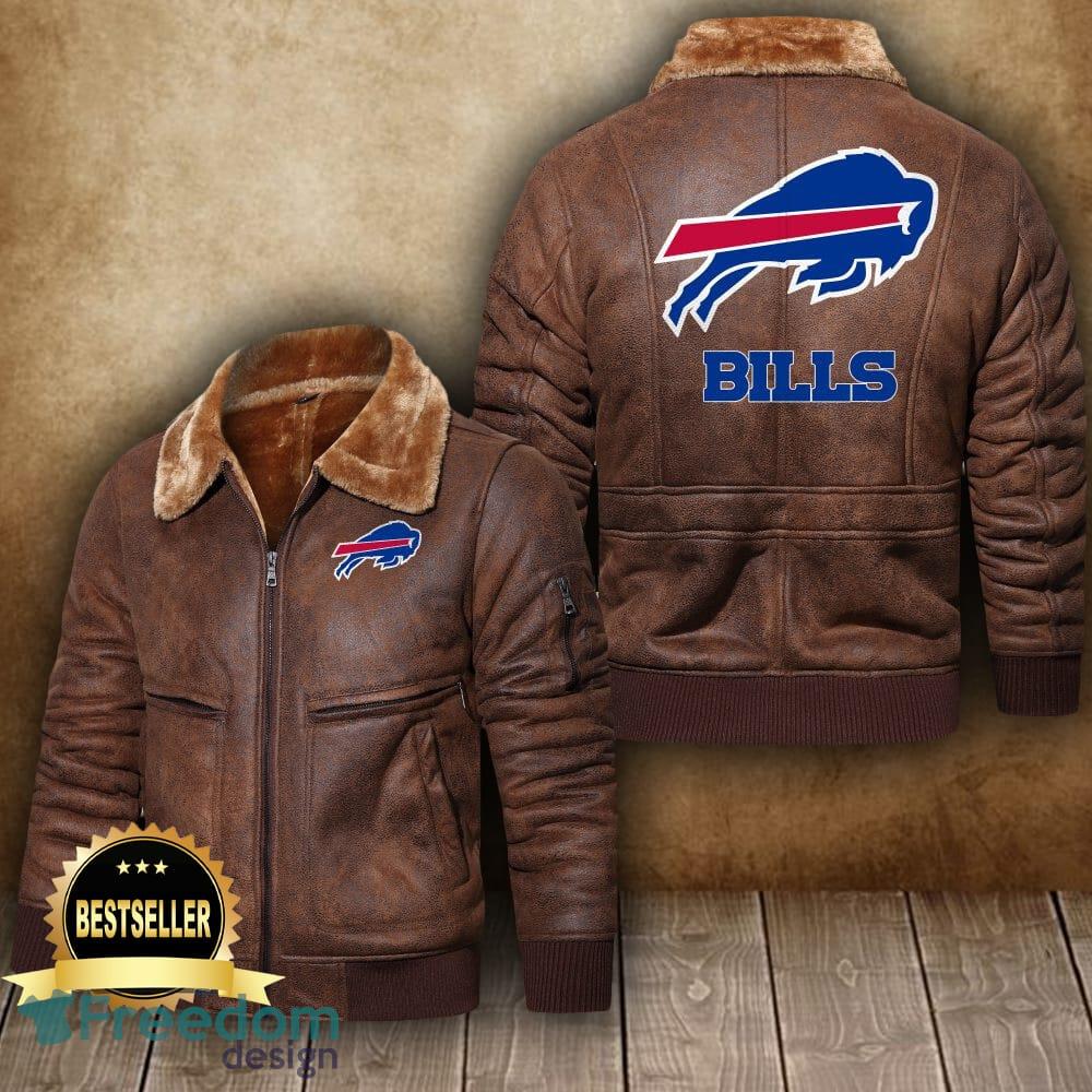 Buffalo Bills Logo NFL Design 3 Leather Jacket For Men And Women -  Freedomdesign