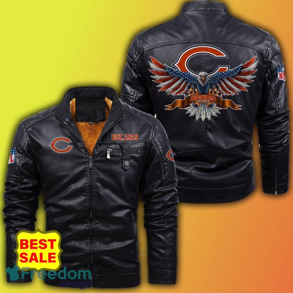 Chicago Bears Nfl Bear Down 2D Leather Jacket