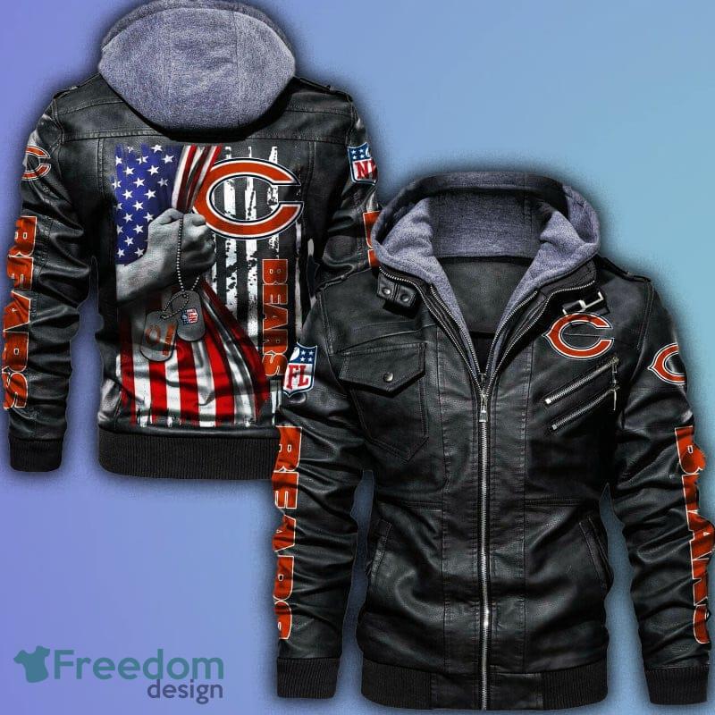 NFL Chicago Bears 2D Leather Jacket Men And Women For Fans - Freedomdesign