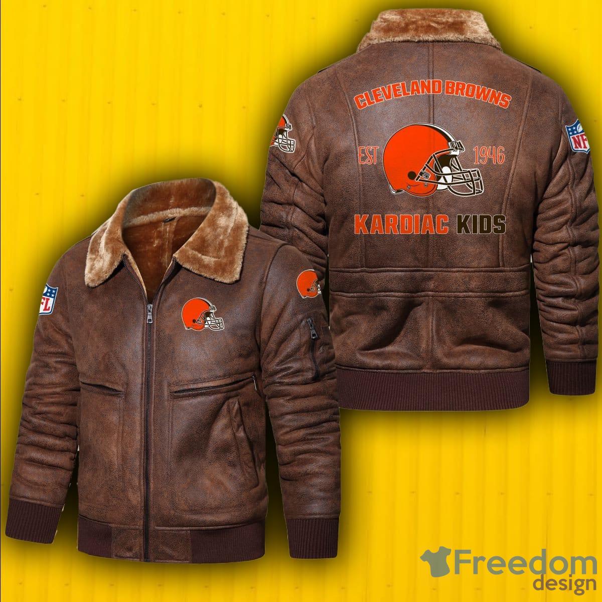 NFL Dallas Cowboys Fur Collar Leather Jacket Mens - Freedomdesign