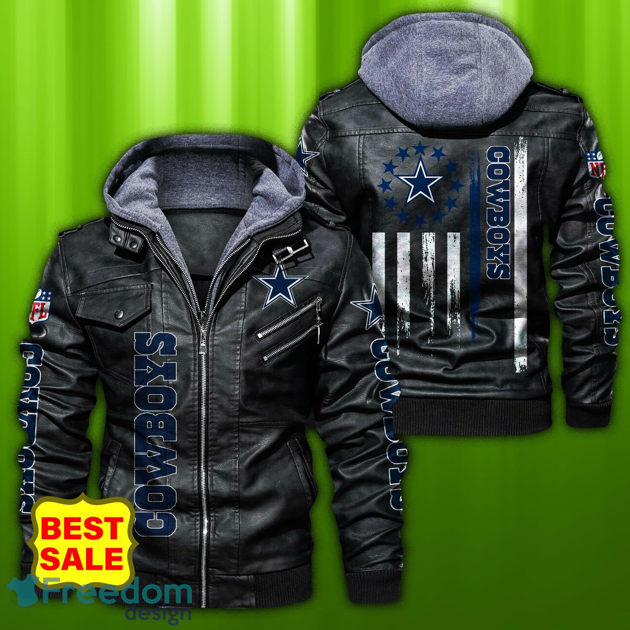 NFL Dallas Cowboys Style 3 2D Leather Jacket Men And Women For