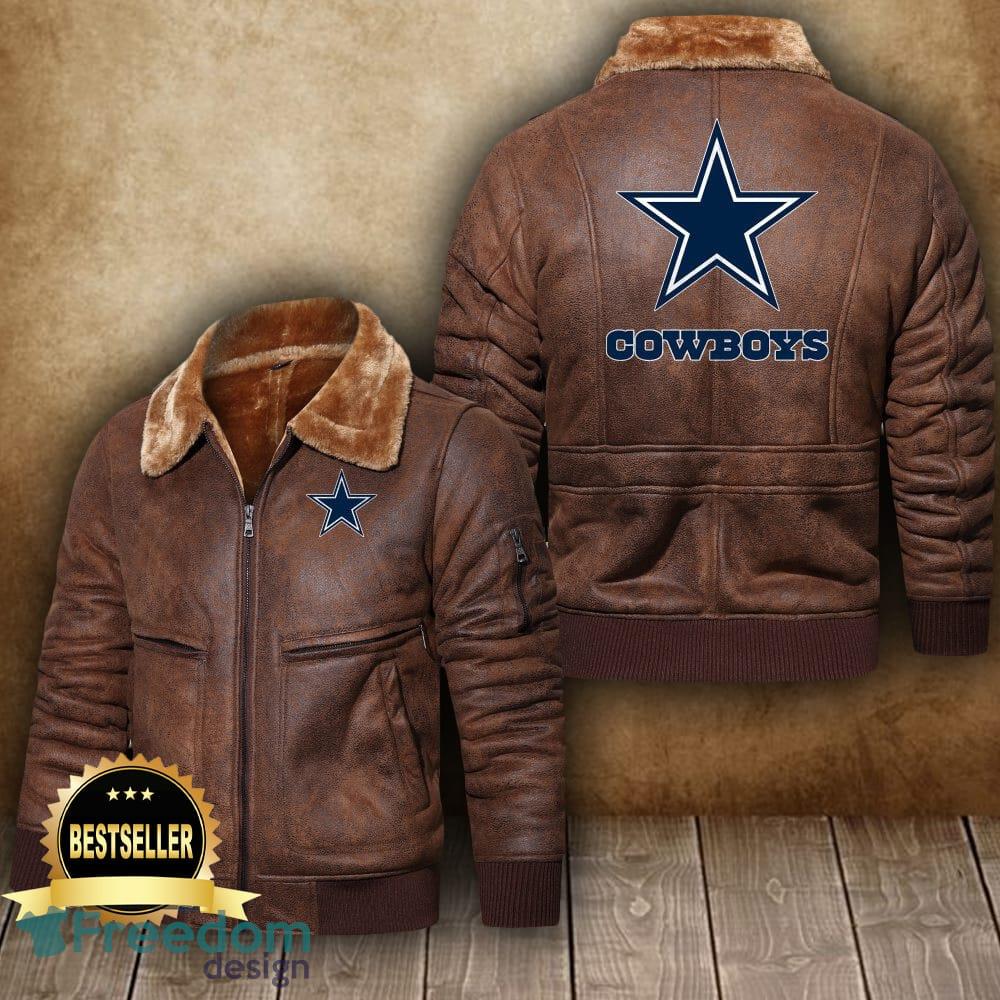 Dallas Cowboys Logo NFL Leather Jacket For Men And Women