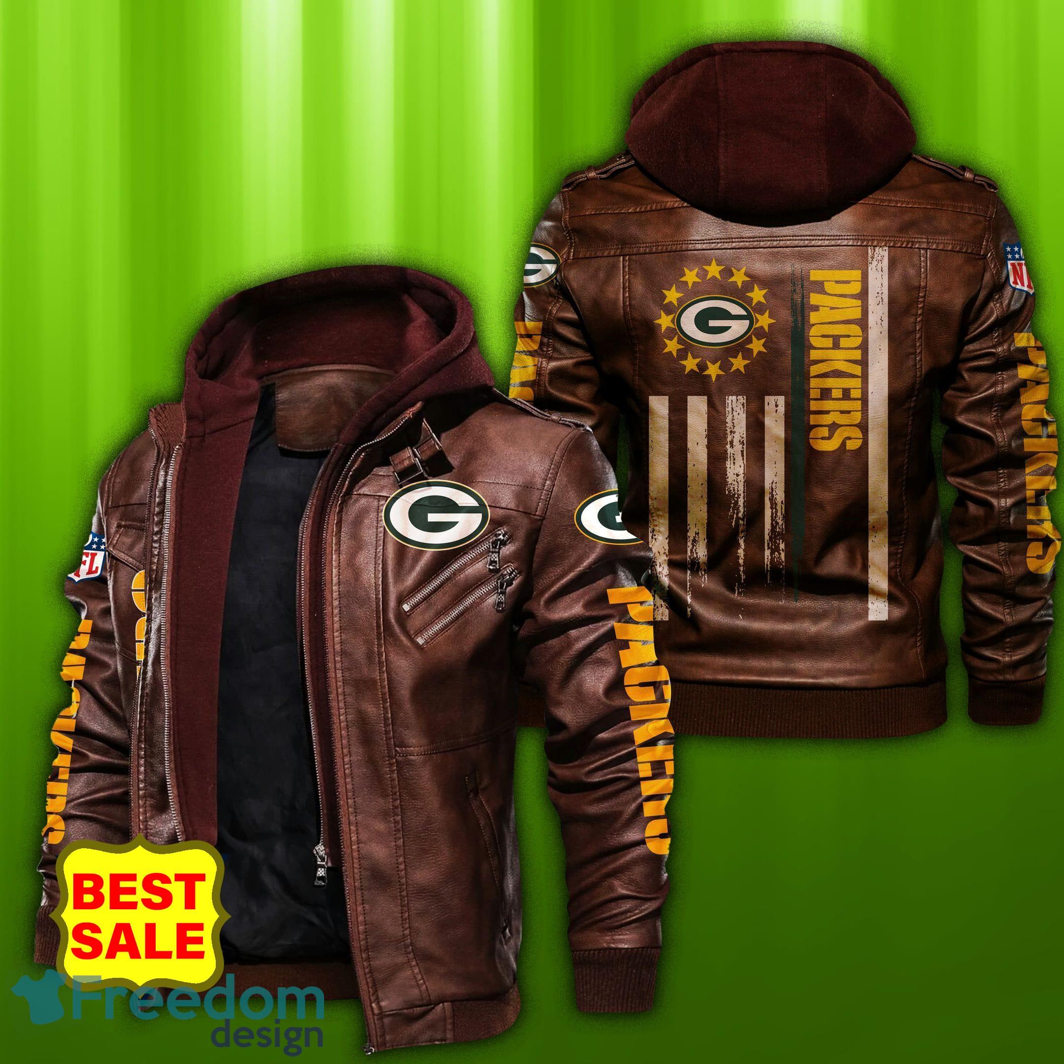 NFL Green Bay Packers 2D Leather Jacket Hat Gift For Men And Women -  Freedomdesign