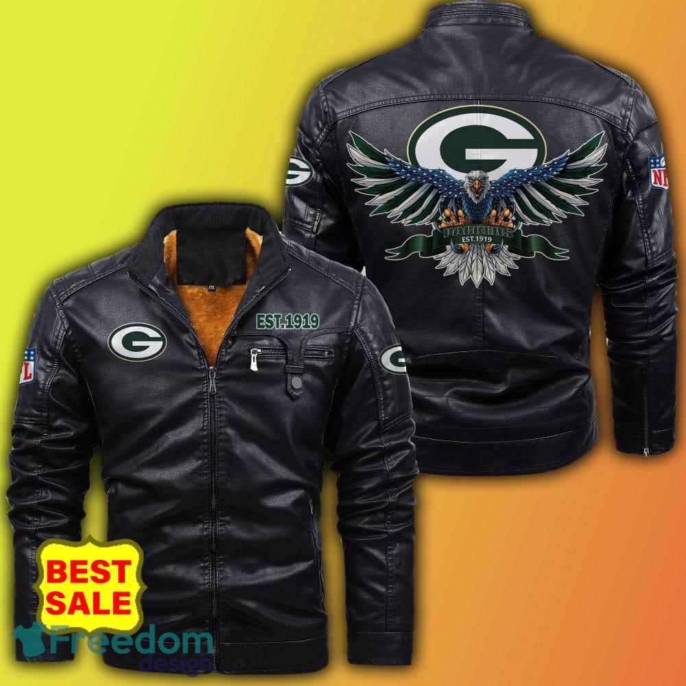 NFL Green Bay Packers 2D Leather Jacket Hat Gift For Men And Women -  Freedomdesign