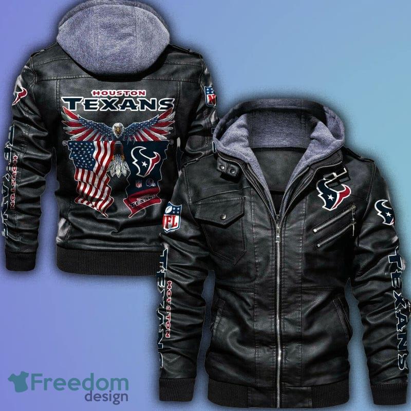 Houston Texans Logo NFL Leather Jacket For Men And Women - Freedomdesign