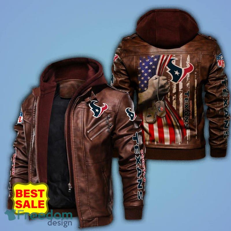 NFL Houston Texans Style 6 2D Leather Jacket Men And Women For Fans -  Freedomdesign