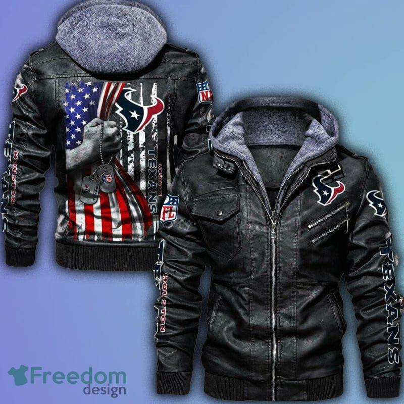 NFL Houston Texans Style 6 2D Leather Jacket Men And Women For Fans -  Freedomdesign