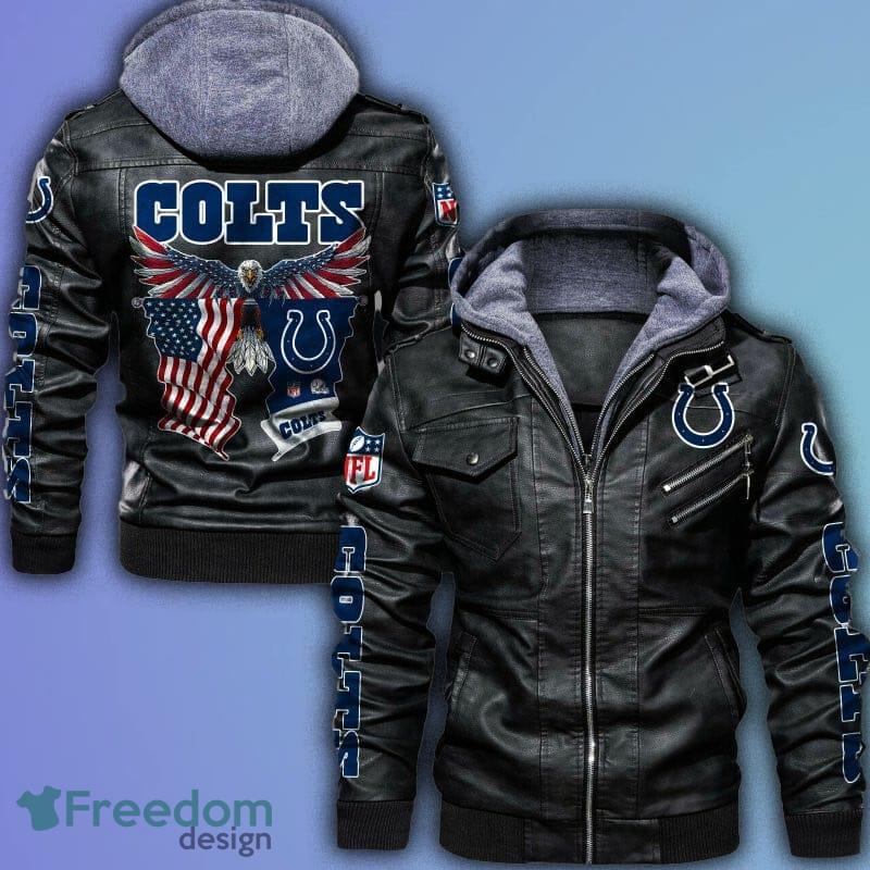 NFL Indianapolis Colts Style 3 2D Leather Jacket Men And Women For Fans -  Freedomdesign