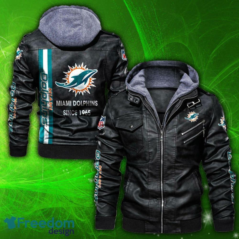 Miami Dolphins NFL Leather Jacket For Fans Men Women