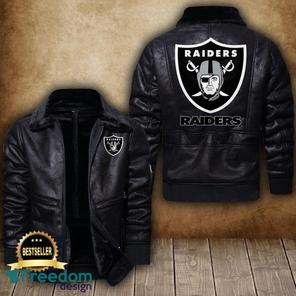 NFL Oakland Raiders Leather Jacket Hat Men And Women For Fans Gift -  Freedomdesign