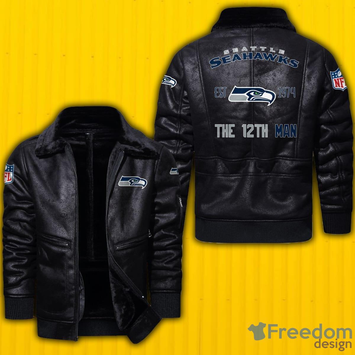 Seattle Seahawks bomber leather jacket - LIMITED EDITION