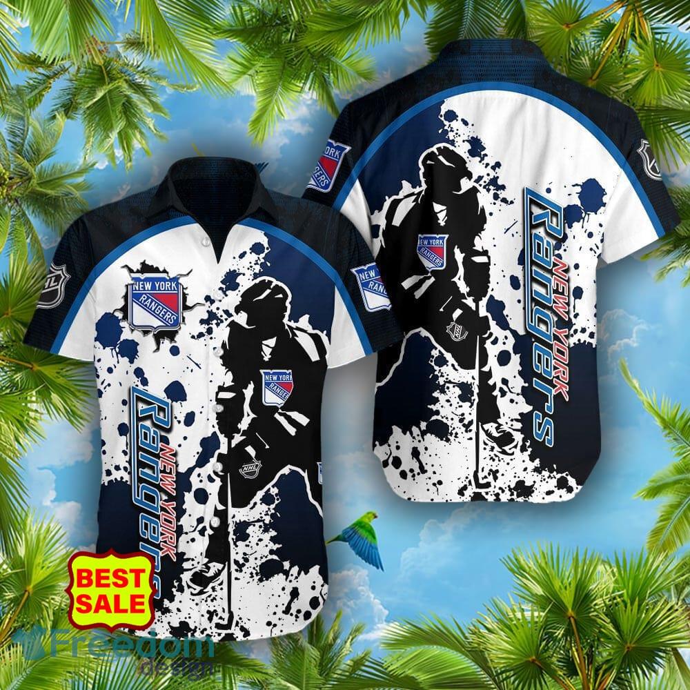 NHL New York Rangers Coconut Pattern Hawaiian Shirt - Freedomdesign