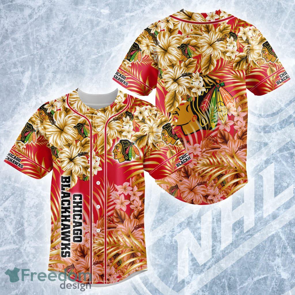 NHL Chicago Blackhawks Flowers Trending Style Special Design Button 3D  Hawaiian Shirt For Men And Women - Freedomdesign