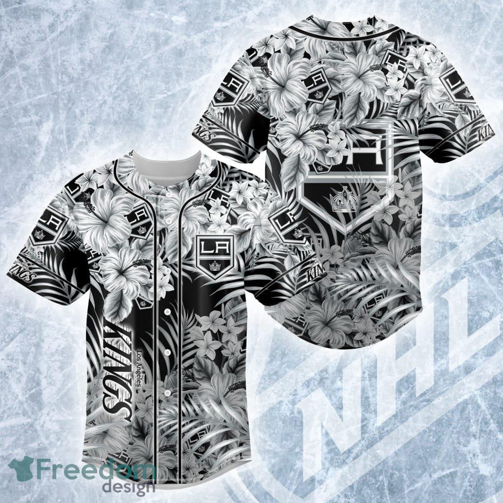 NHL Teams Los Angeles Kings Logo Floral Baseball Jersey Shirt For Fans -  Freedomdesign