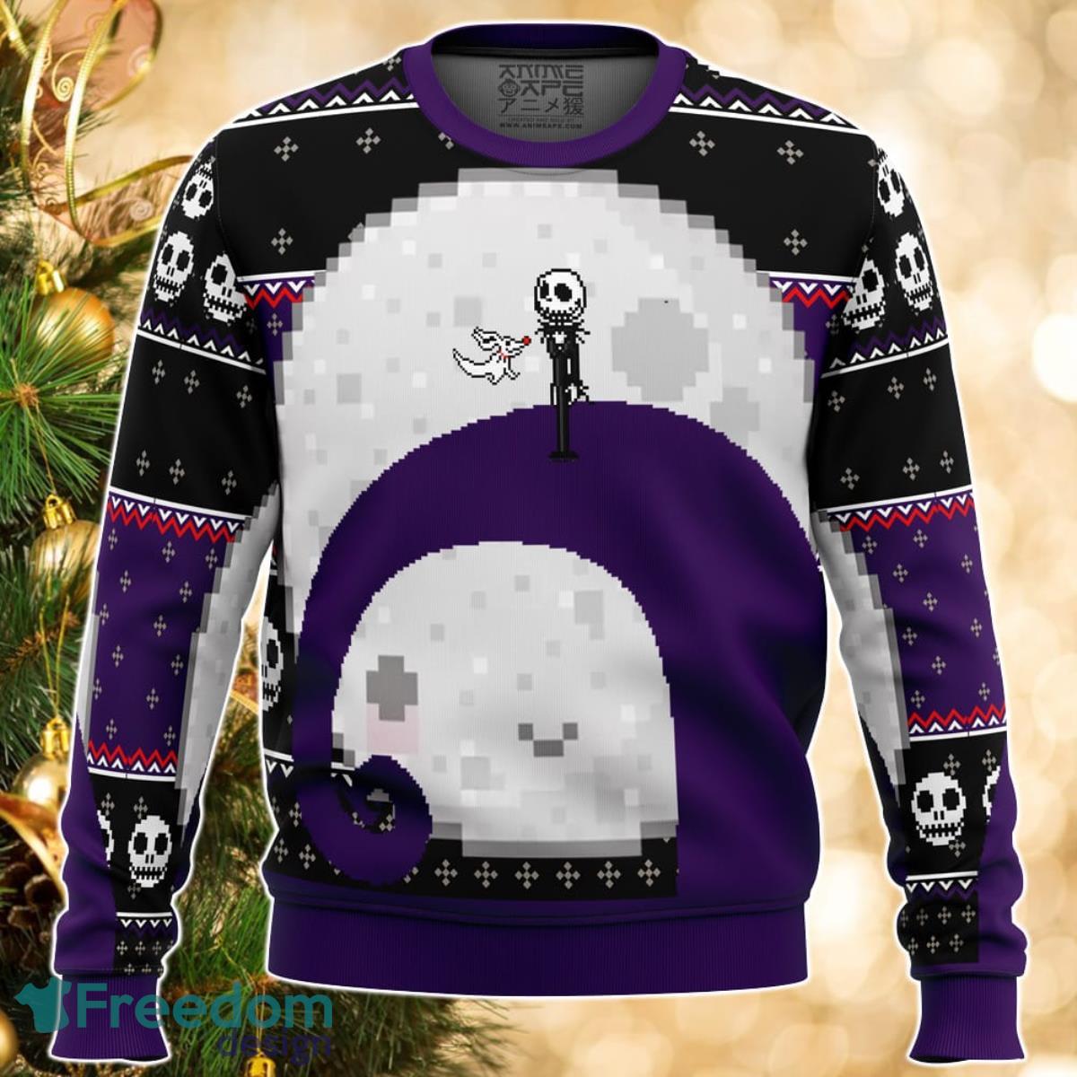 Nightmare Before Christmas Jack Moon Ugly Christmas Sweater Great Gift For Men Women Product Photo 1