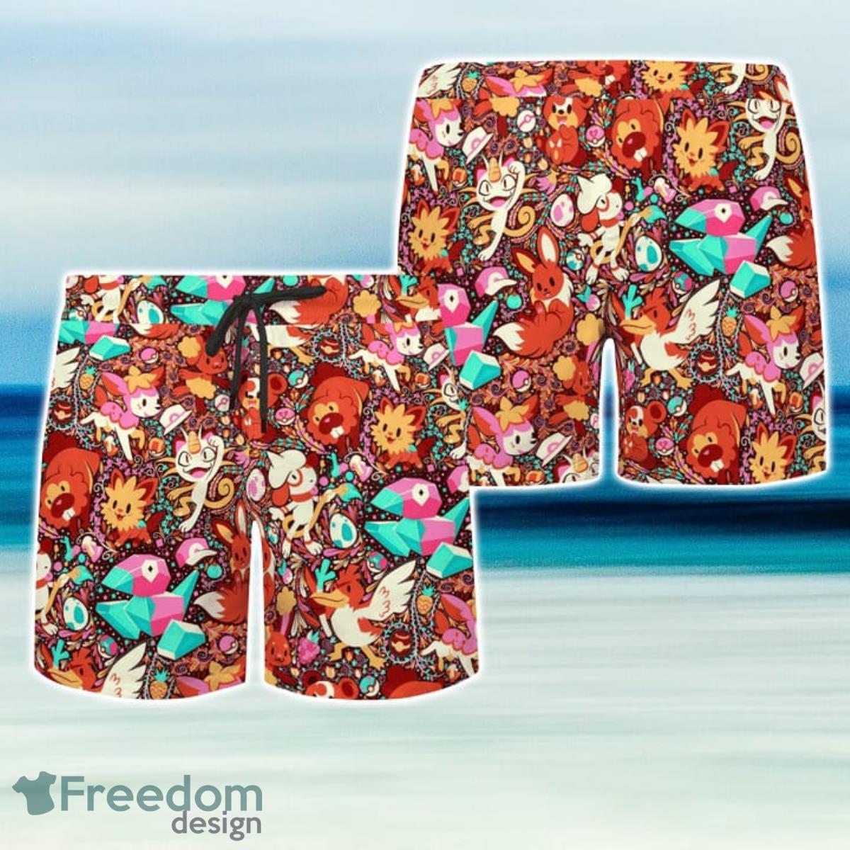 Normal SyStar Trekem Pokemon Hawaiian Shirt And Short For Fans image Normal SyStar Trekem Pokemon Hawaiian Shirt And Short For Fans Product Photo 3