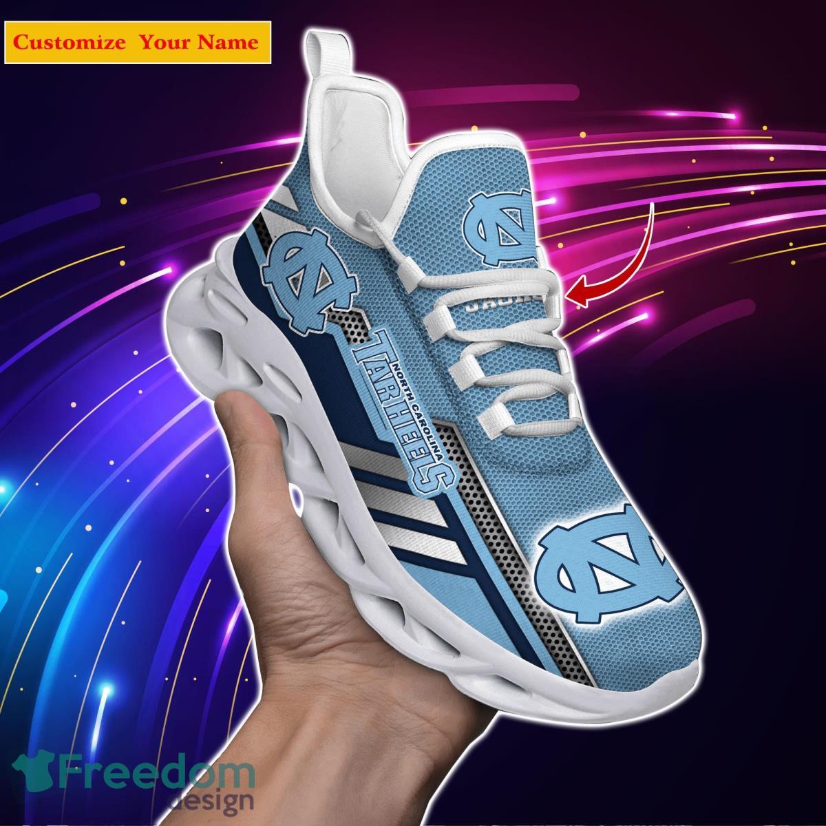 North Carolina Tar Heels NCAA2 Custom Name Max Soul Shoes Bet Gift For Men Women Fans Product Photo 1