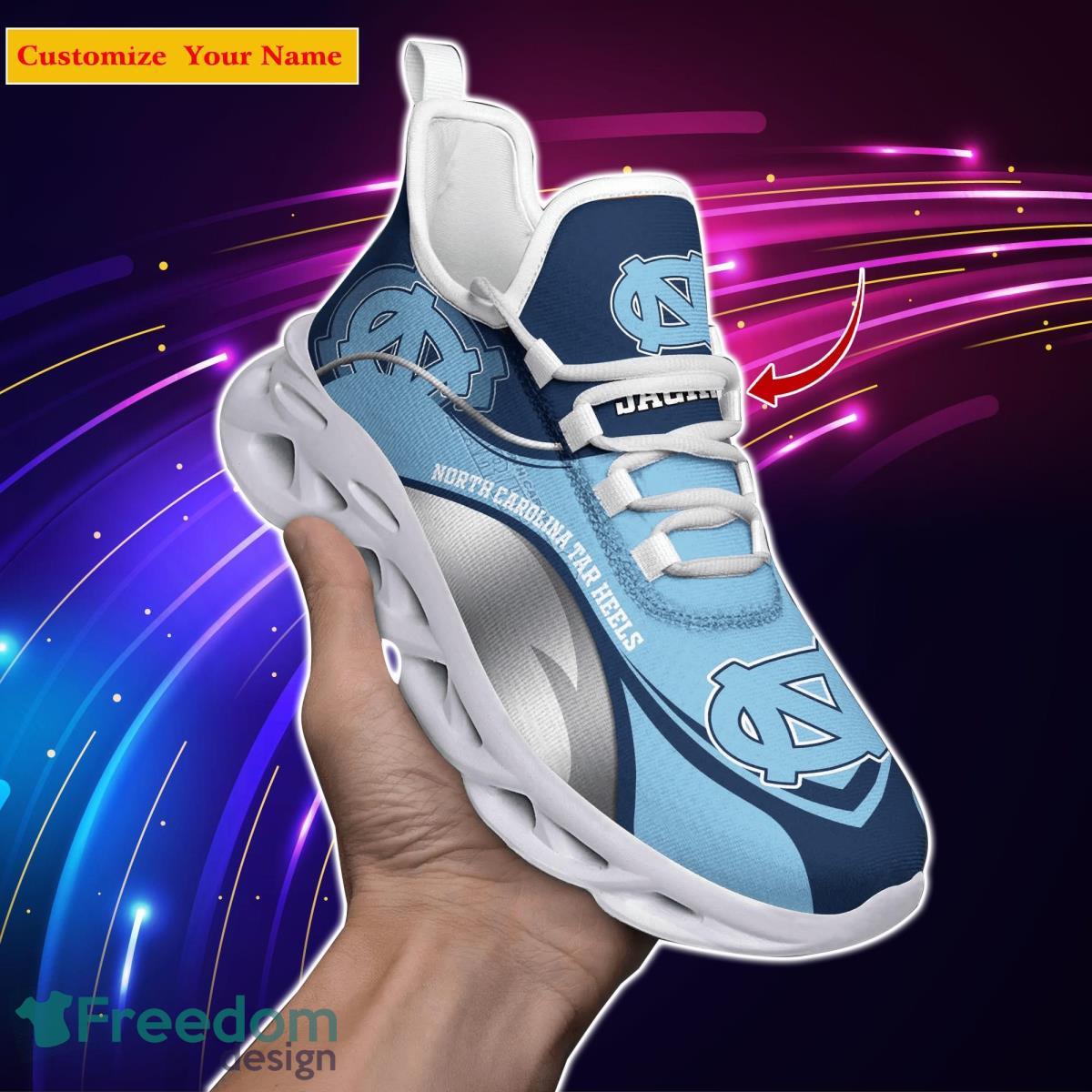 North Carolina Tar Heels NCAA2 Custom Name Max Soul Shoes Unique Gift For Men Women Fans Product Photo 1