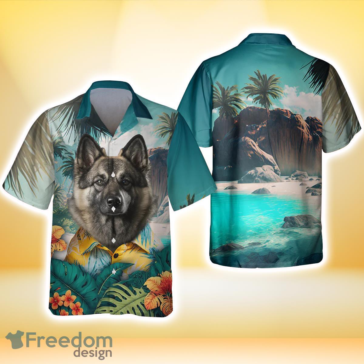 Norwegian Elkhound All Printed 3D Hawaiian Shirt For Dog Lover Product Photo 2