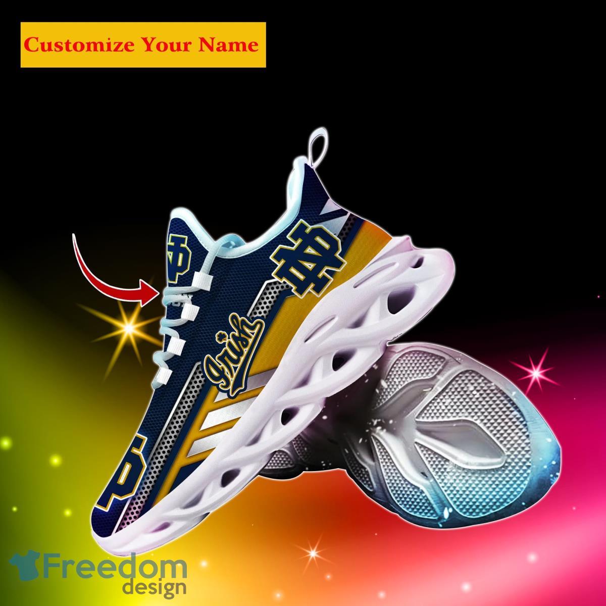 Notre Dame Fighting Irish NCAA1 Custom Name Max Soul Shoes Bet Gift For Men Women Fans Product Photo 2