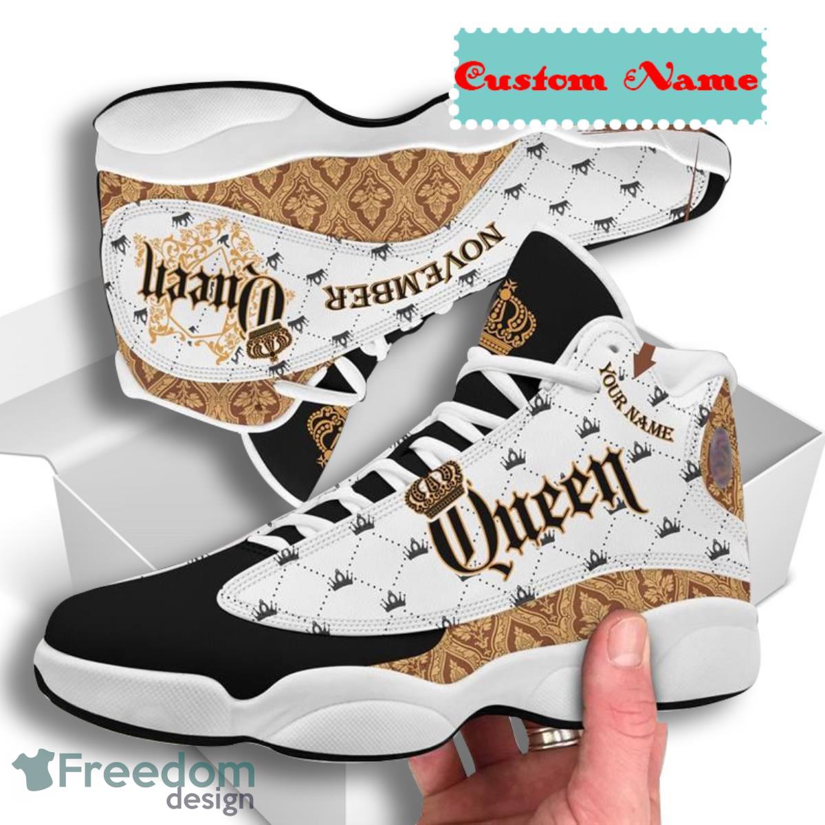 November Queen Air Jordan 13 Custom Name Sneakers Best Gift For Men And Women Product Photo 2