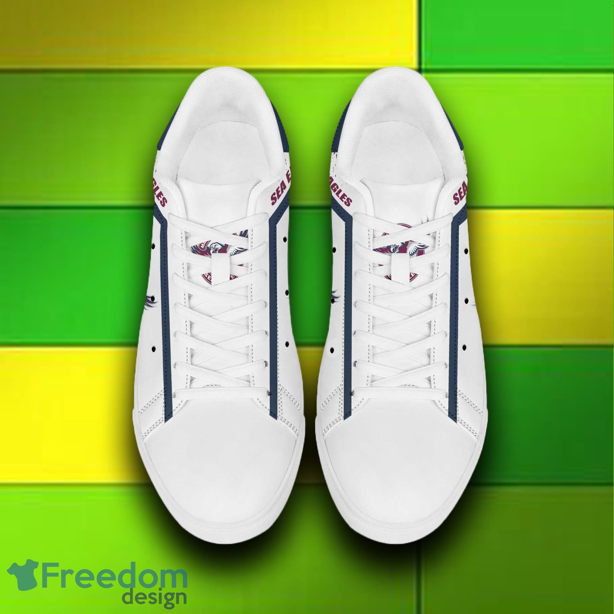 NRL Manly Warringah Sea Eagles Skate Shoes Logo Stan Smith Sneakers For Men And Women - Manly Warringah Sea Eagles skate shoes_3 NRL Manly Warringah Sea Eagles Skate Shoes Logo Stan Smith Sneakers For Men And Women - Manly Warringah Sea Eagles skate shoes_3