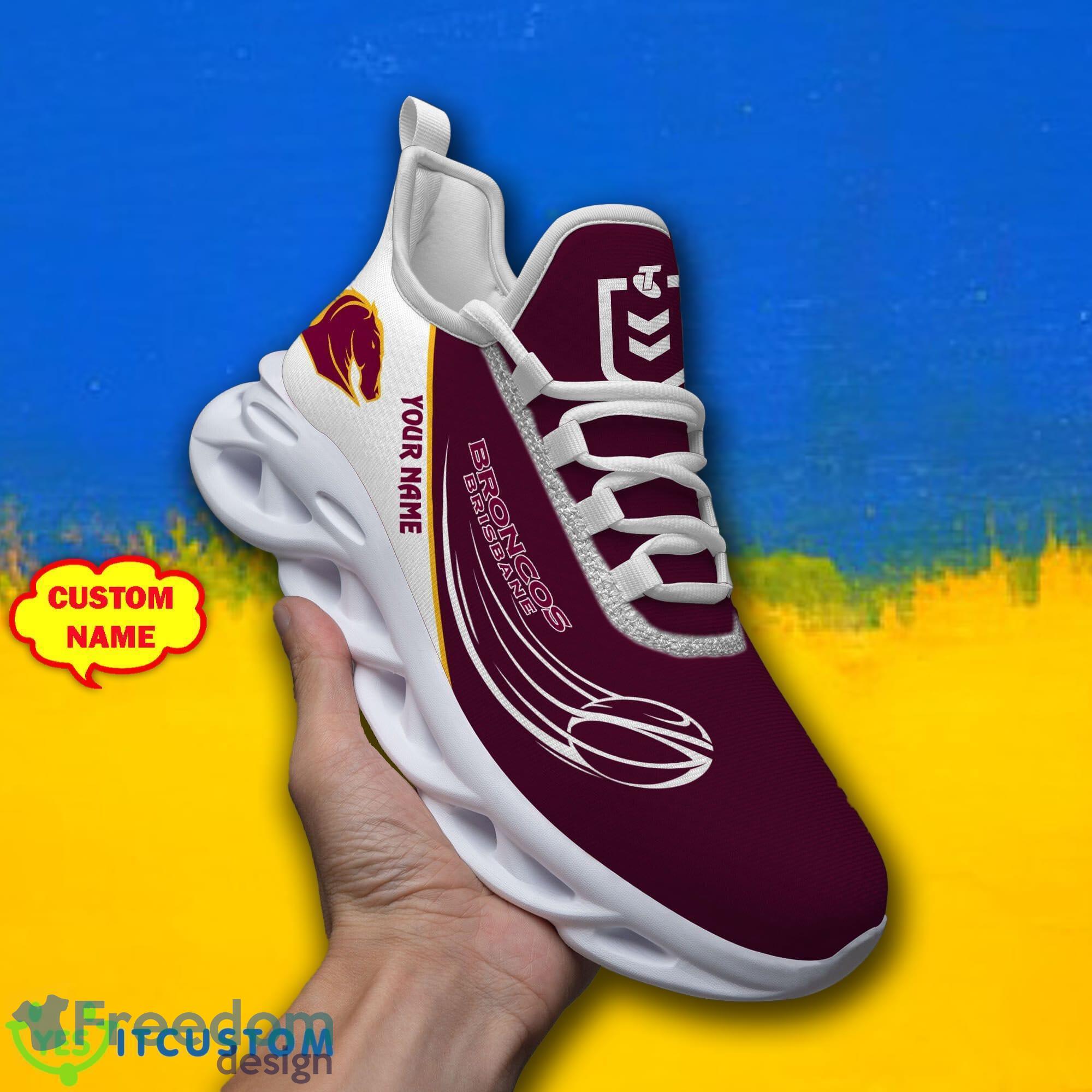 NRL Brisbane Broncos Max Soul Shoes Men And Women Sports Sneakers For Fans  - YesItCustom