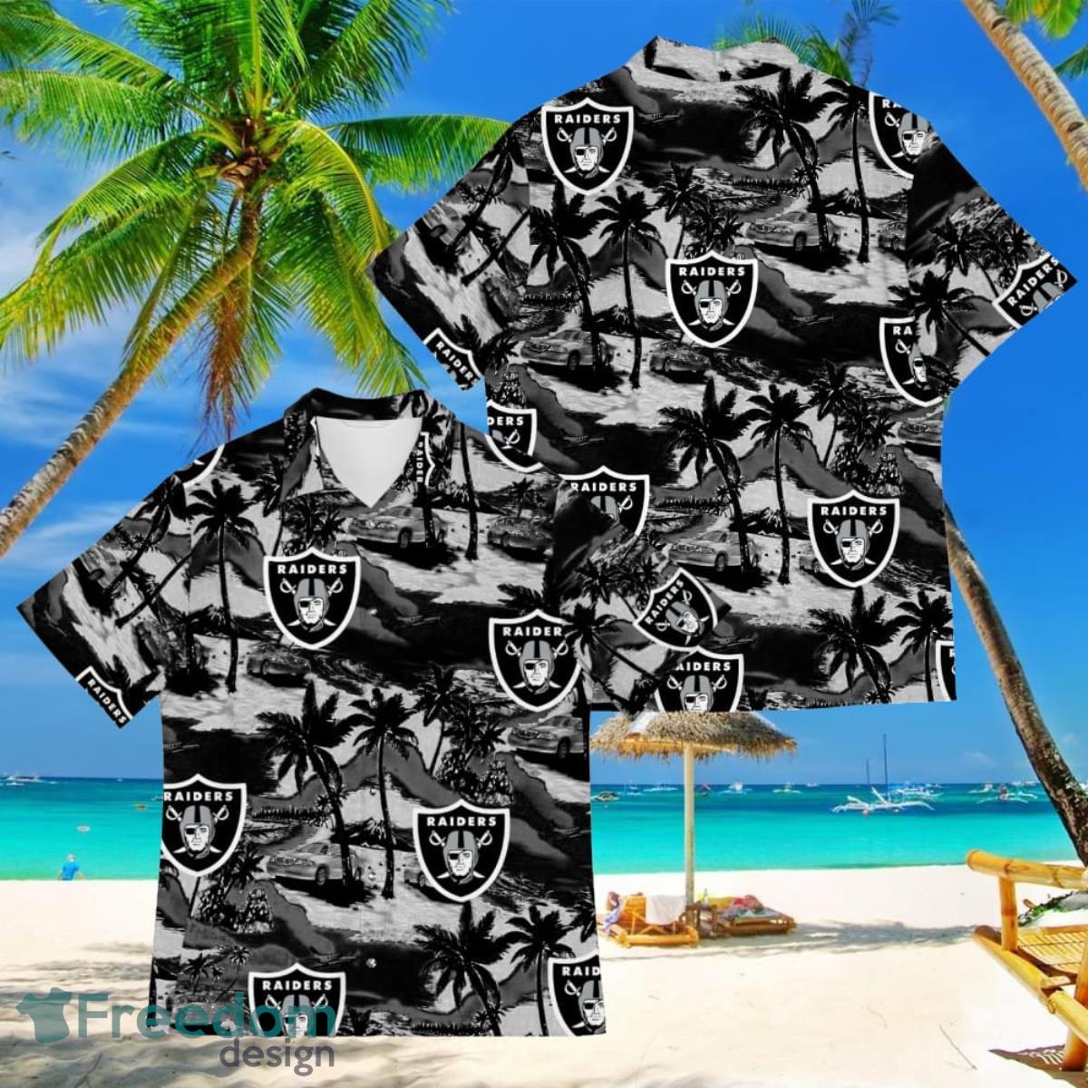 Nfl Oakland Raiders Hawaiian Shirt Summer Button Up - Hot Sale 2023