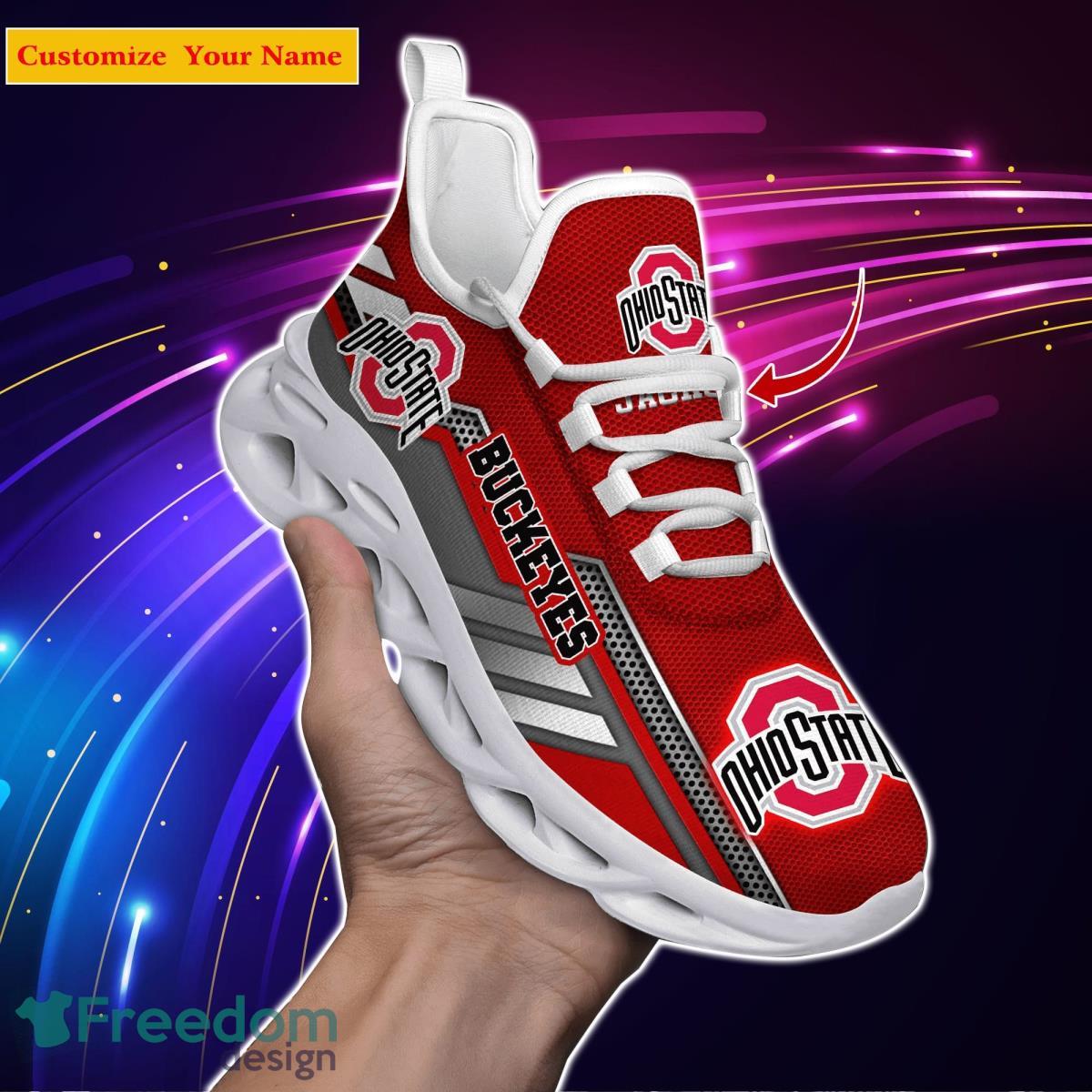 Ohio State Buckeyes NCAA1 Custom Name Max Soul Shoes Bet Gift For Men Women Fans Product Photo 1