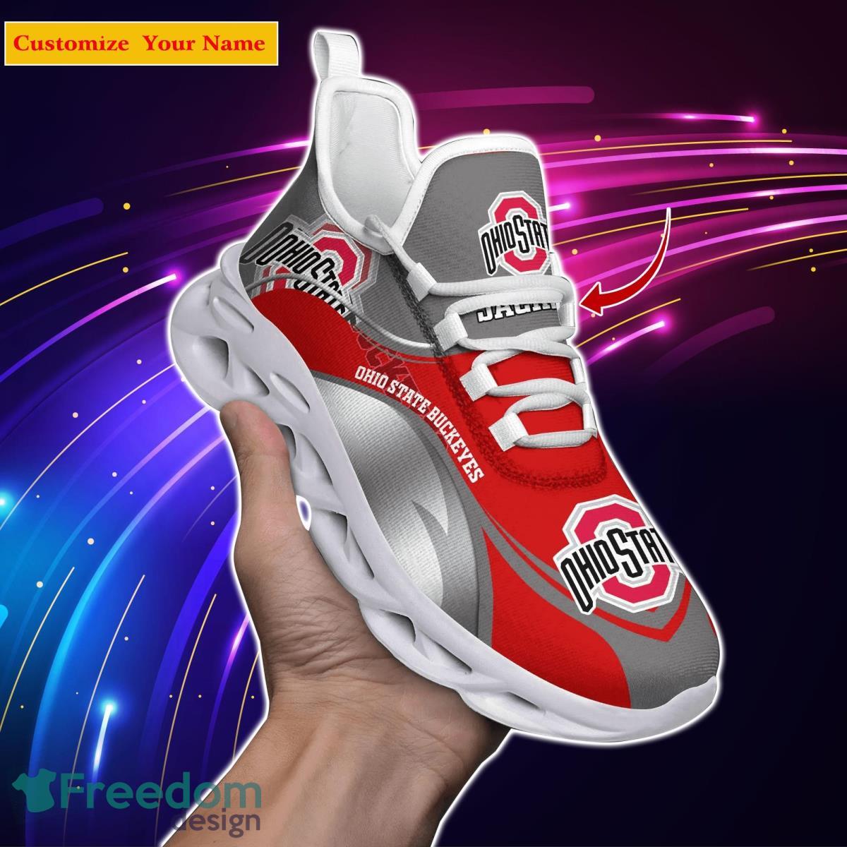 Ohio State Buckeyes NCAA1 Custom Name Max Soul Shoes Unique Gift For Men Women Fans Product Photo 1