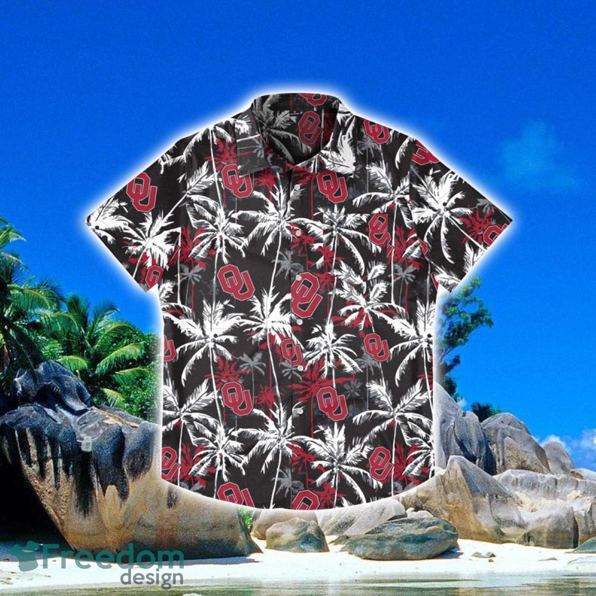 Oklahoma Sooners NCAA Black Floral Hawaiian Shirt Special Gift For Fans Product Photo 1