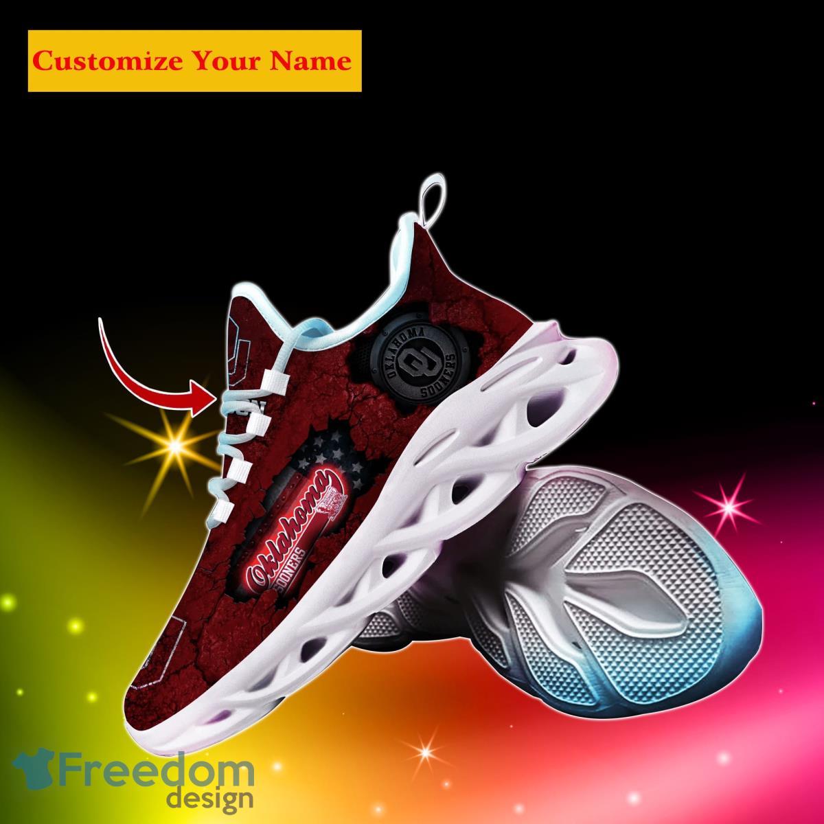 Oklahoma Sooners NCAA1 Custom Name Max Soul Shoes Great Gift For Men Women Fans Product Photo 2