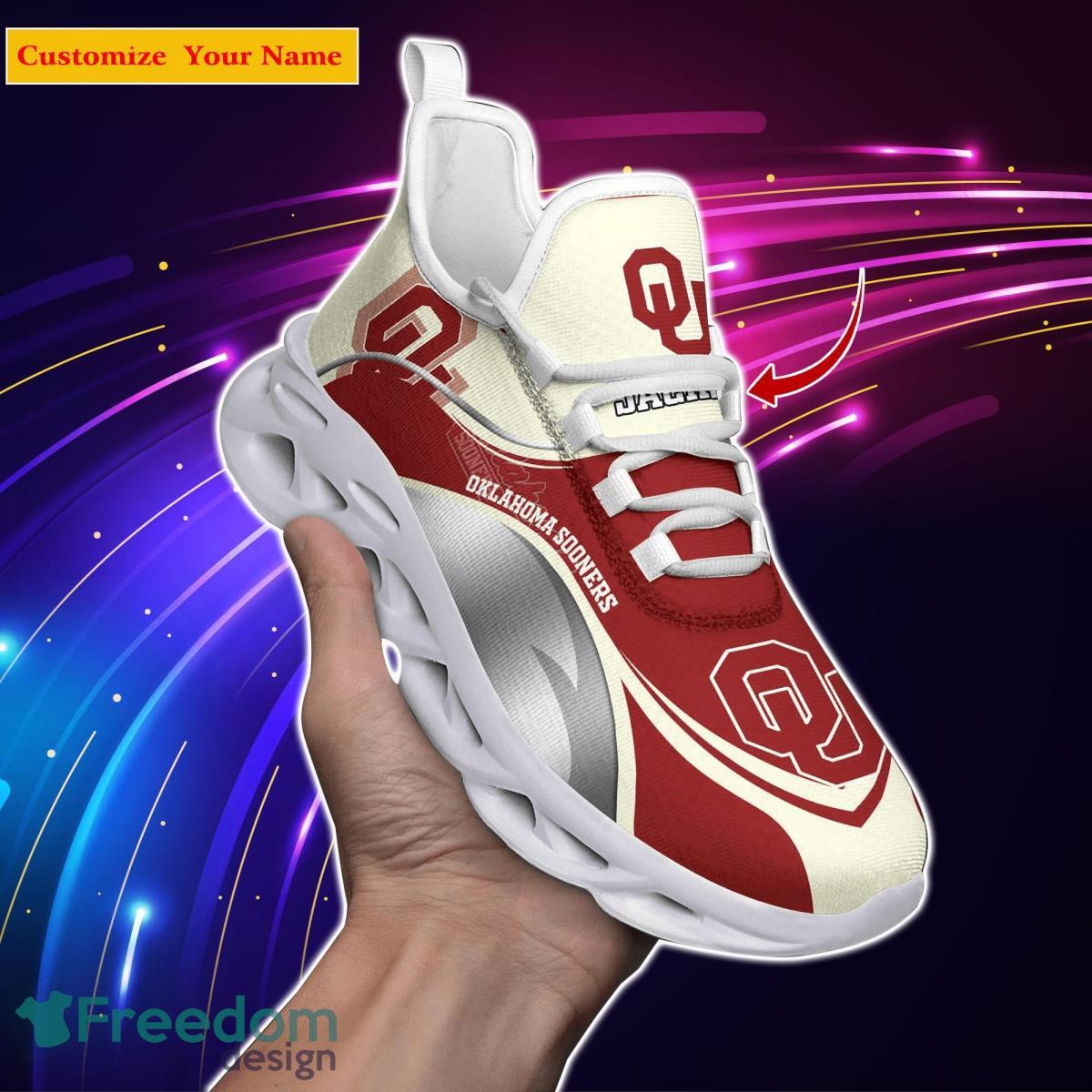 Oklahoma Sooners NCAA1 Custom Name Max Soul Shoes Unique Gift For Men Women Fans Product Photo 1