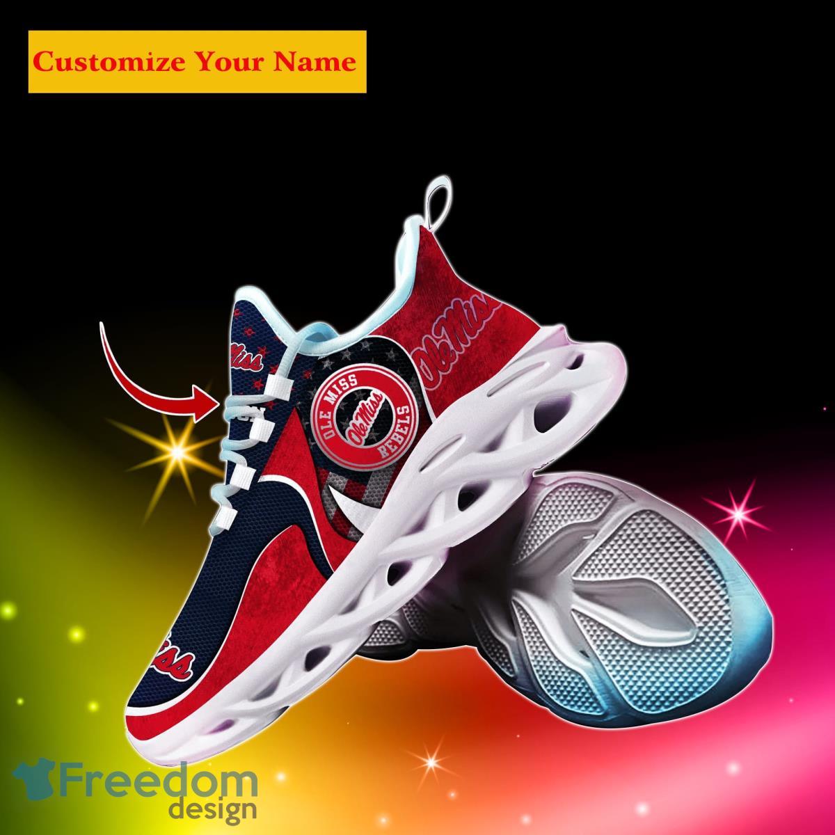 Ole Miss Rebels NCAA2 Custom Name Max Soul Shoes Special Gift For Men Women Fans Product Photo 2