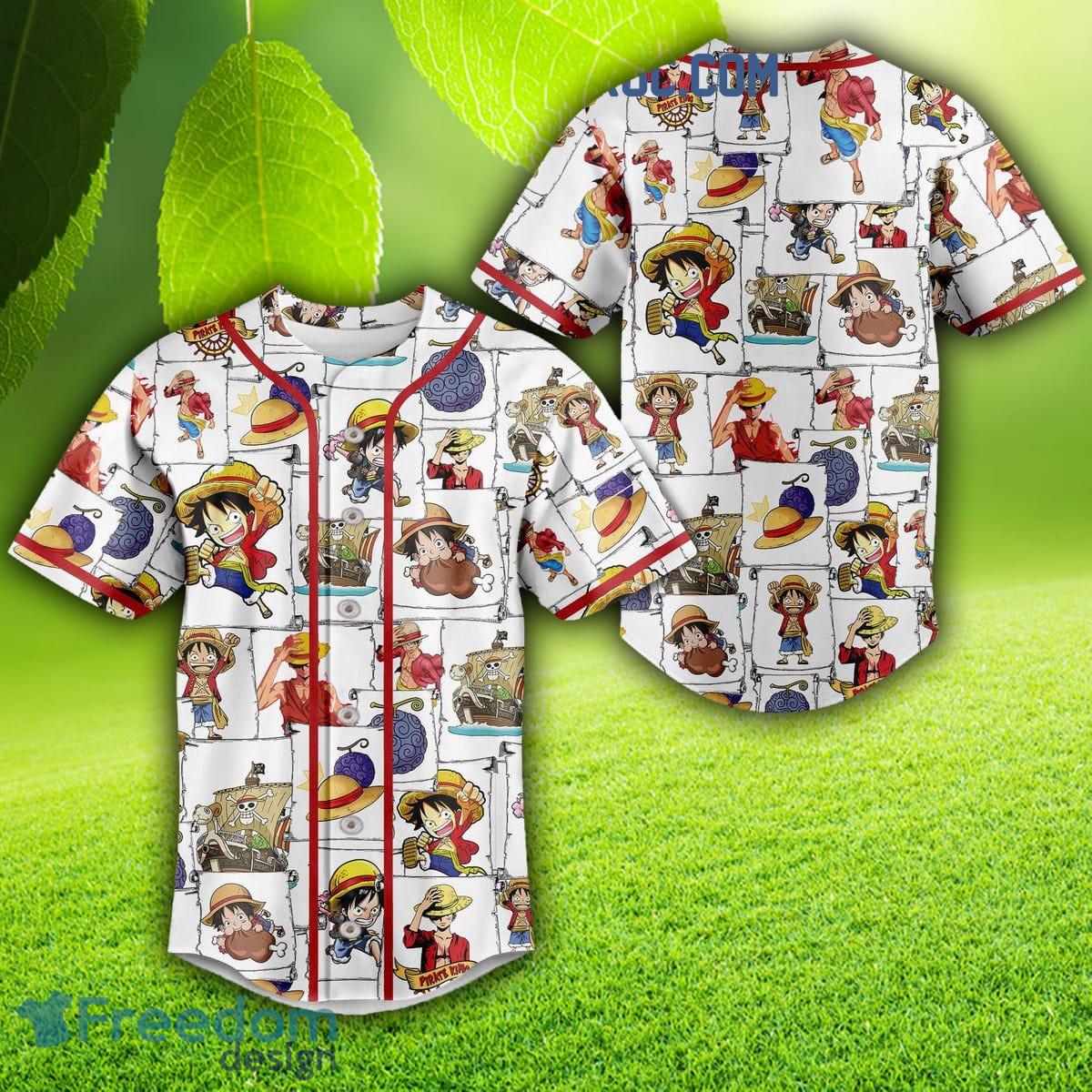 One Piece Anime Cartoon Baseball Jersey Gift For Men And Women -  Freedomdesign