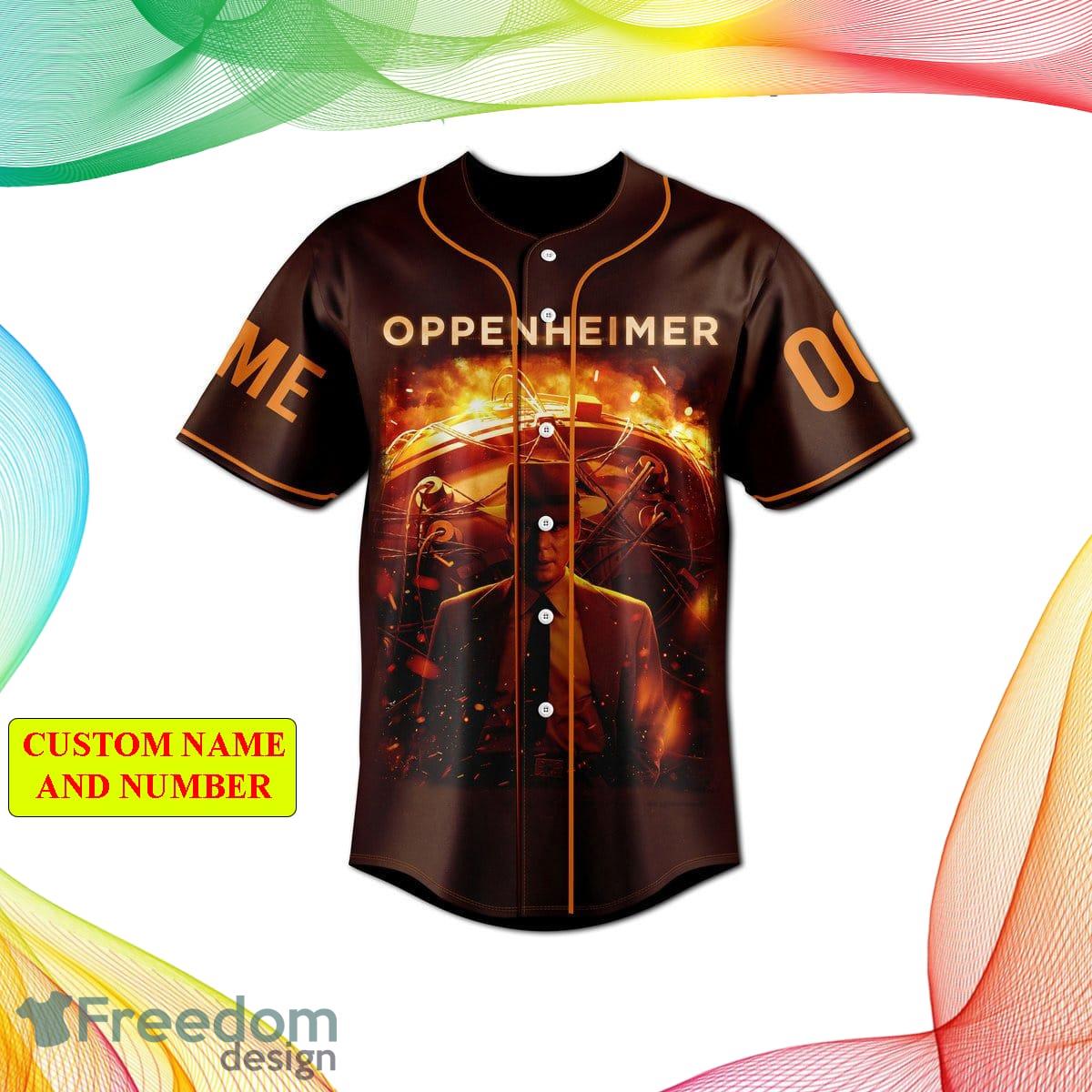 Oppenheimer The Destroyer Of Worlds Style Jersey Baseball Shirt Custom  Number And Name - Freedomdesign