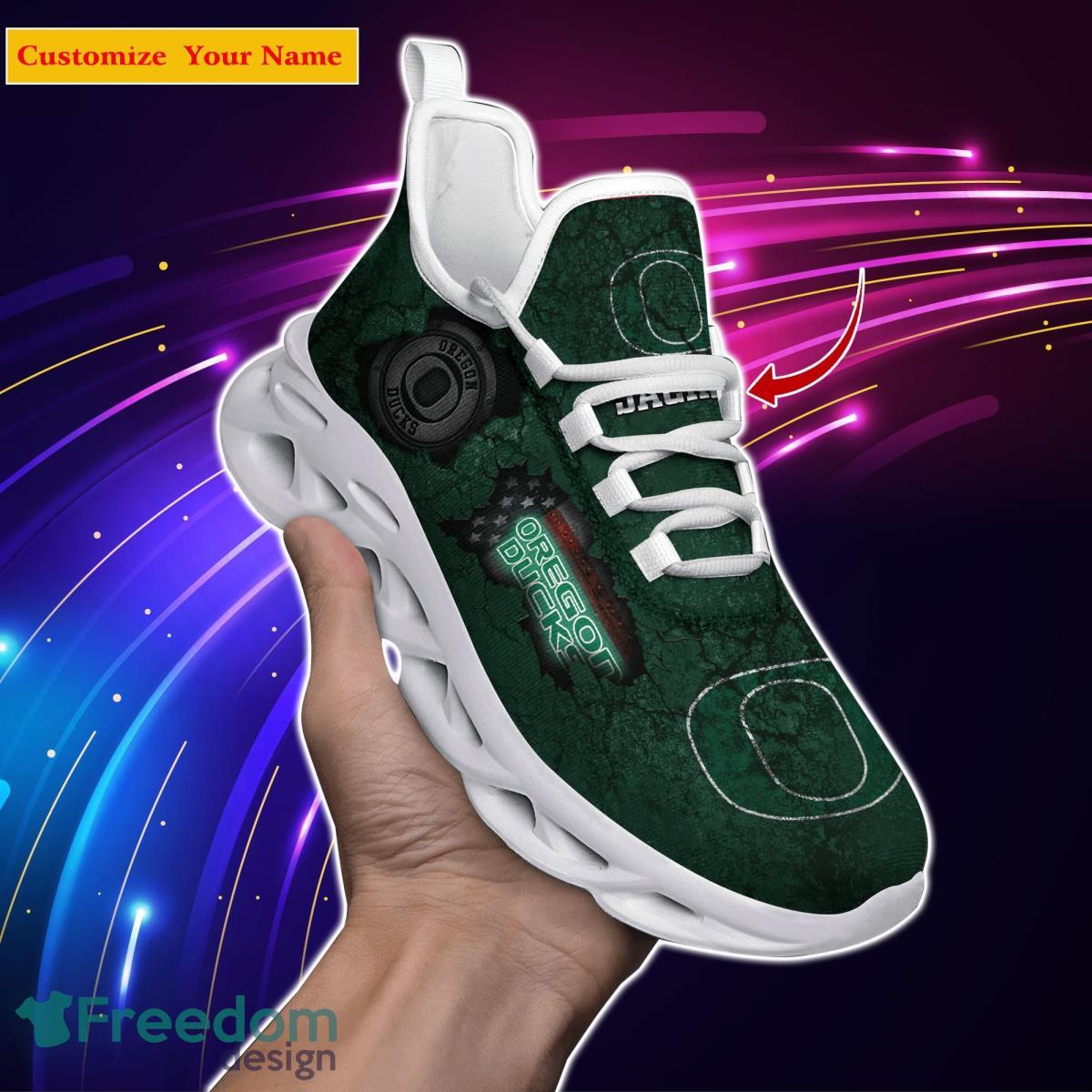 Oregon Ducks NCAA2 Custom Name Max Soul Shoes Great Gift For Men Women Fans Product Photo 1