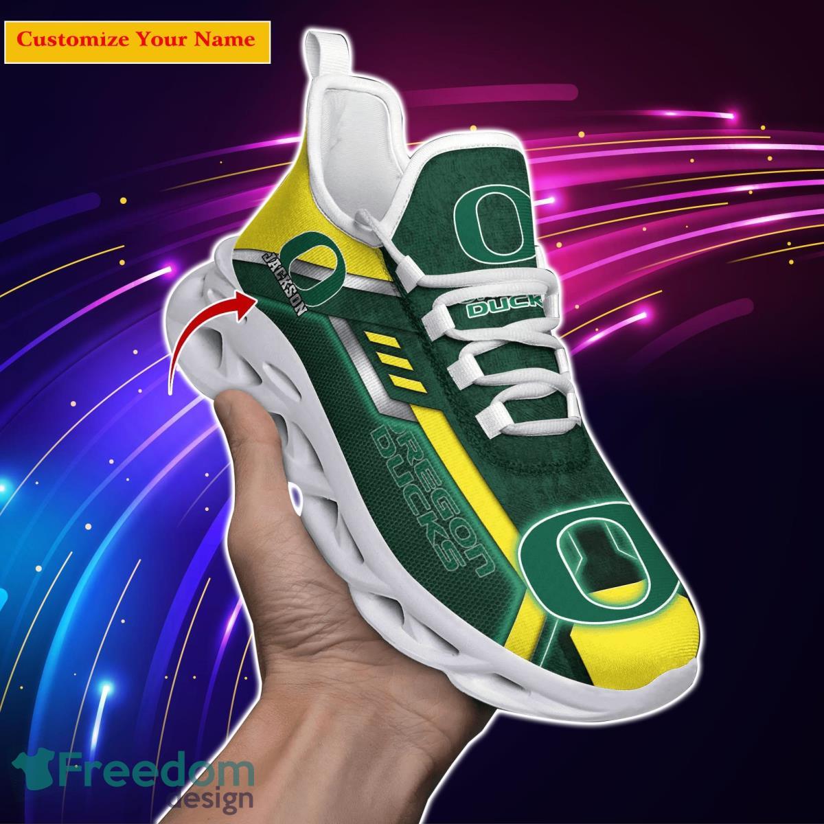 Oregon Ducks NCAA2 Custom Name Max Soul Shoes Impressive Gift For Men Women Fans Product Photo 1