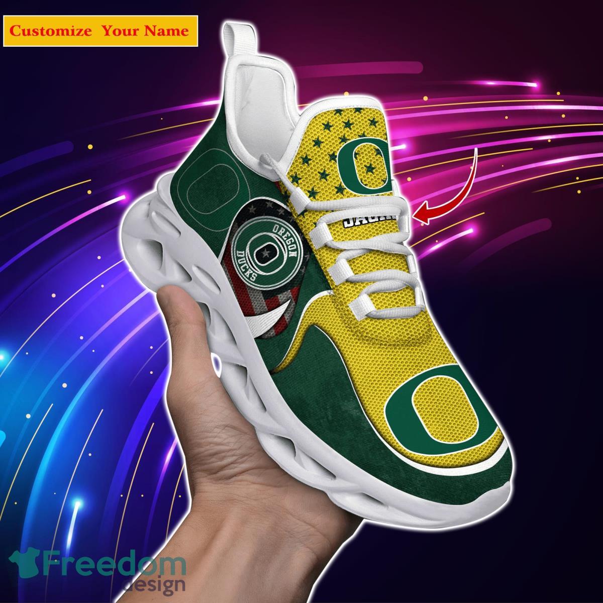 Oregon Ducks NCAA2 Custom Name Max Soul Shoes Special Gift For Men Women Fans Product Photo 1