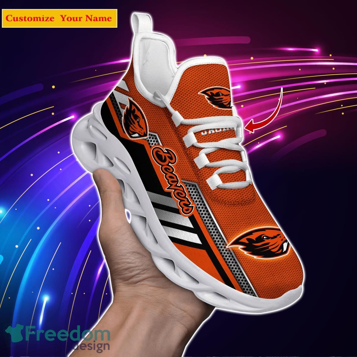 Oregon State Beavers NCAA2 Custom Name Max Soul Shoes Bet Gift For Men Women Fans Product Photo 1