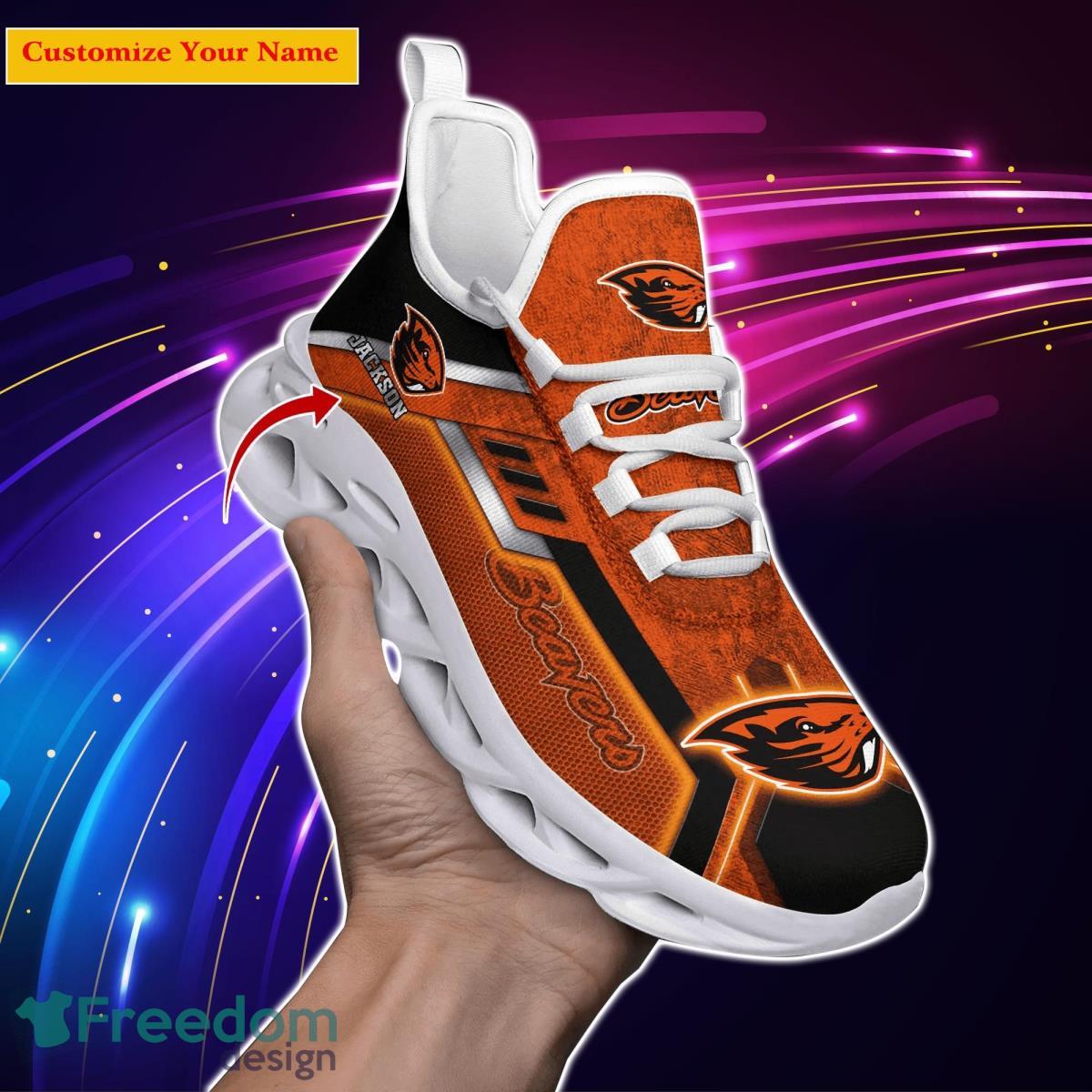 Oregon State Beavers NCAA2 Custom Name Max Soul Shoes Impressive Gift For Men Women Fans Product Photo 1