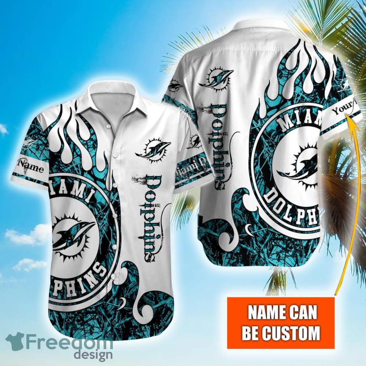 Personalized Miami Dolphins Hawaiian Shirt NFL Football Hawaiian