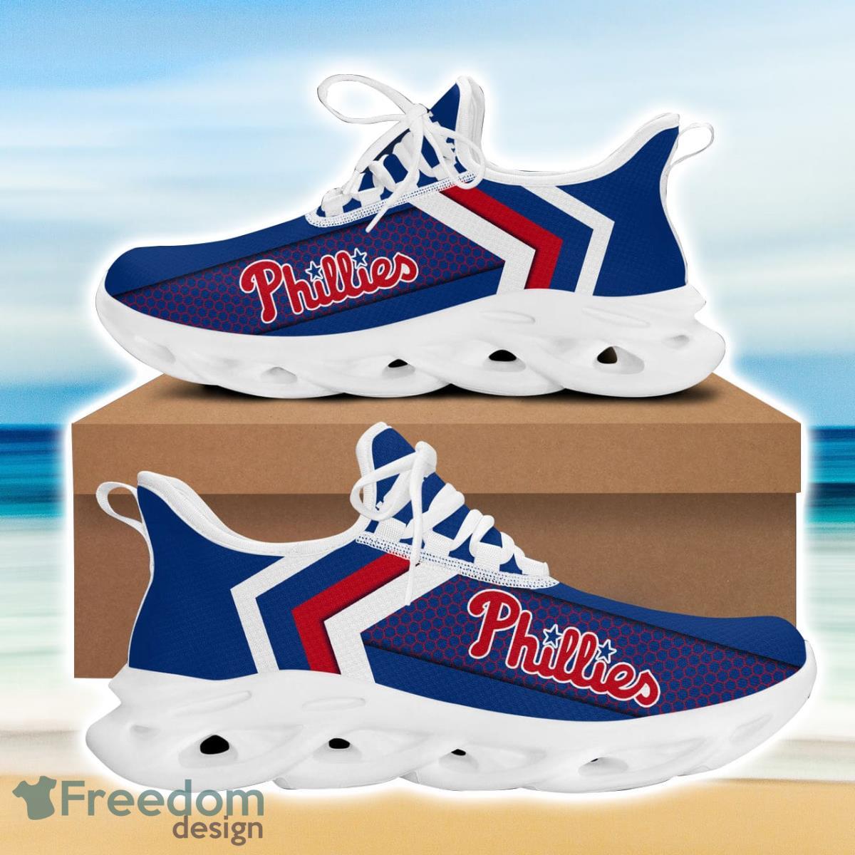 Philadelphia Baseball Phillies Max Soul Sneakers Running Sport Shoes Custom Name Product Photo 2