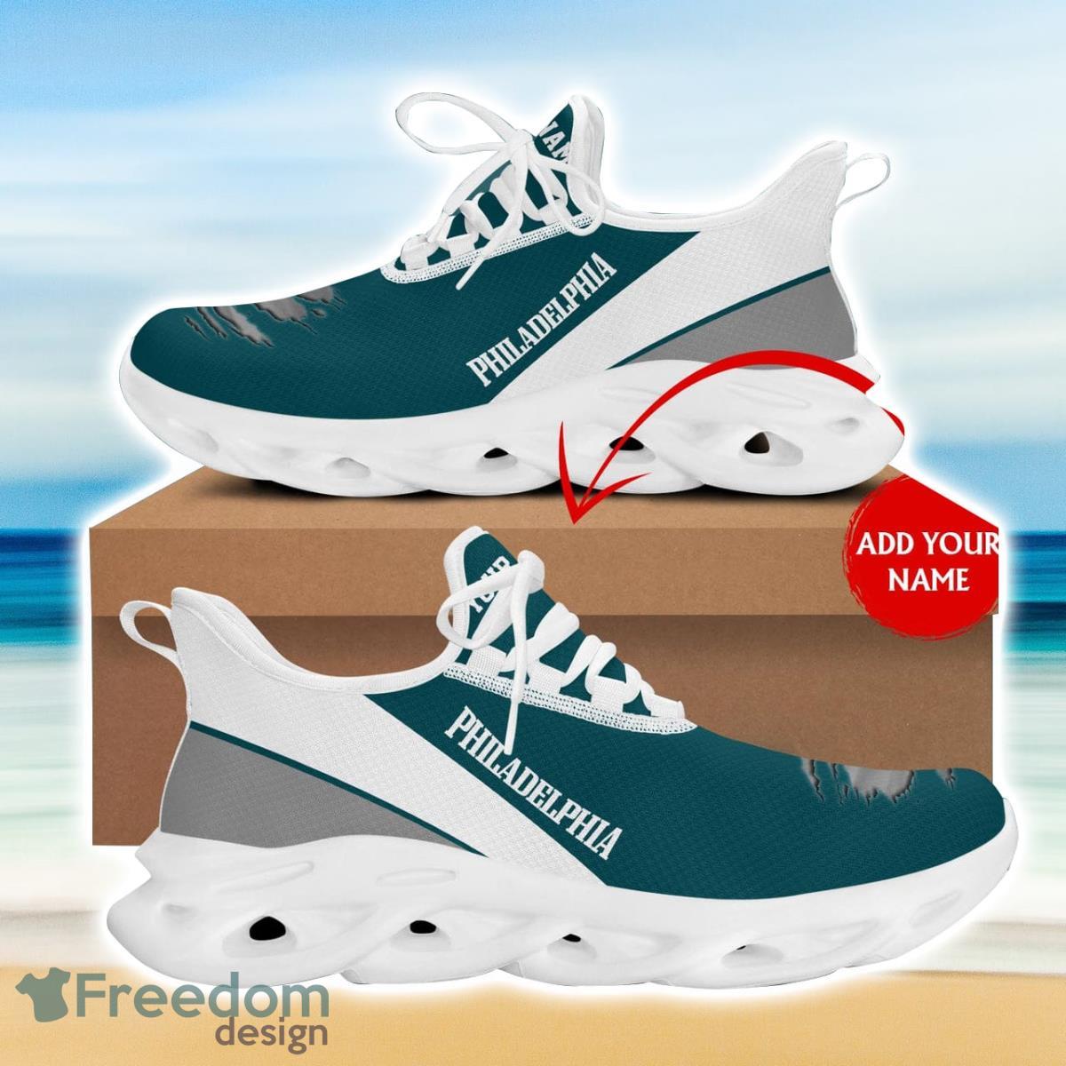 Philadelphia Eagles Max Soul Sneakers Running Sport Shoes Custom Name Product Photo 1