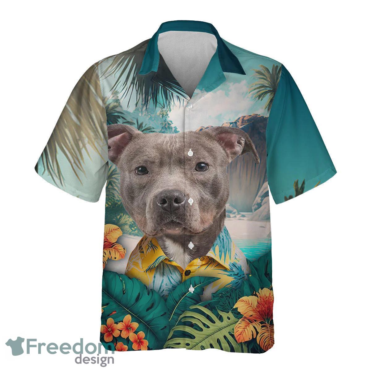 Pitbull All Printed 3D Hawaiian Shirt For Dog Lover Product Photo 2